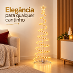 Árvore de Natal Espiral LED 1,8m Decoração Completa com Iluminação - Entrega Grátis