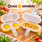 EggFast - Forma Omeleteira Para Micro-Ondas Livre de BPA Prática e Rápida Sem Sujeira - Entrega Grátis