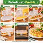 EggFast - Forma Omeleteira Para Micro-Ondas Livre de BPA Prática e Rápida Sem Sujeira - Entrega Grátis