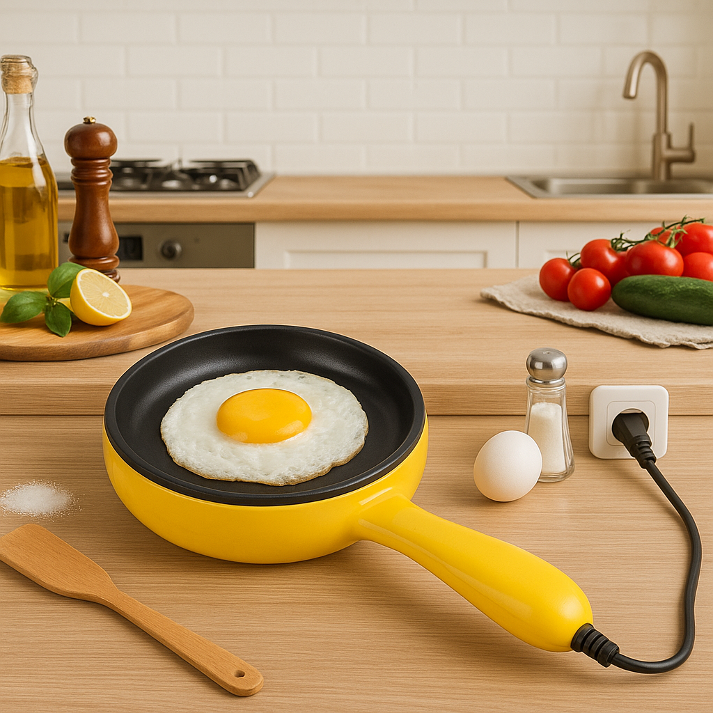 PanFlex - Frigideira Elétrica Antiaderente Com Suporte para Cozinhar Ovos - Entrega Grátis