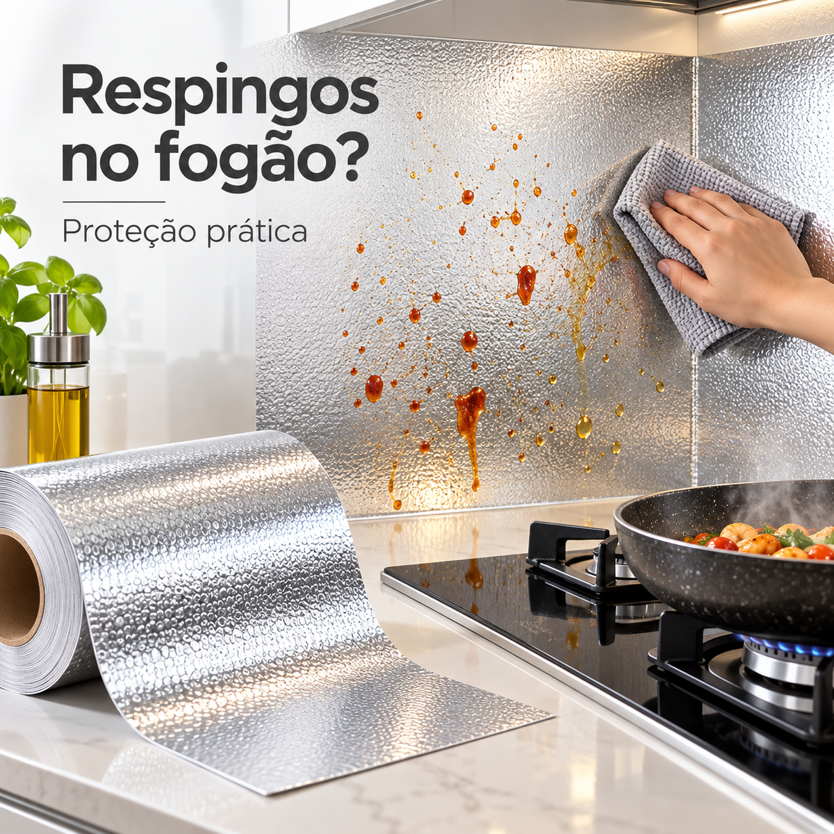 StickClean - Adesivos Impermeáveis à Prova D'água e Óleo Para Cozinha - Entrega Grátis