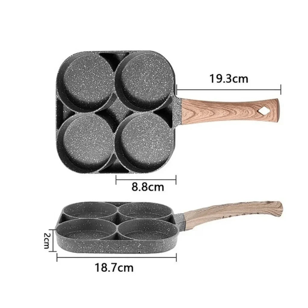 Frigideira Antiaderente 3 em 1 com Divisórias - Tia Malu