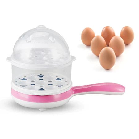 Frigideira Elétrica Antiaderente + Suporte Cozedor de Ovos de Brinde - Entrega Grátis - Tia Malu