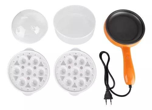 Frigideira Elétrica Antiaderente + Suporte Cozedor de Ovos de Brinde - Entrega Grátis - Tia Malu