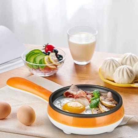 Frigideira Elétrica Antiaderente + Suporte Cozedor de Ovos de Brinde - Entrega Grátis - Tia Malu