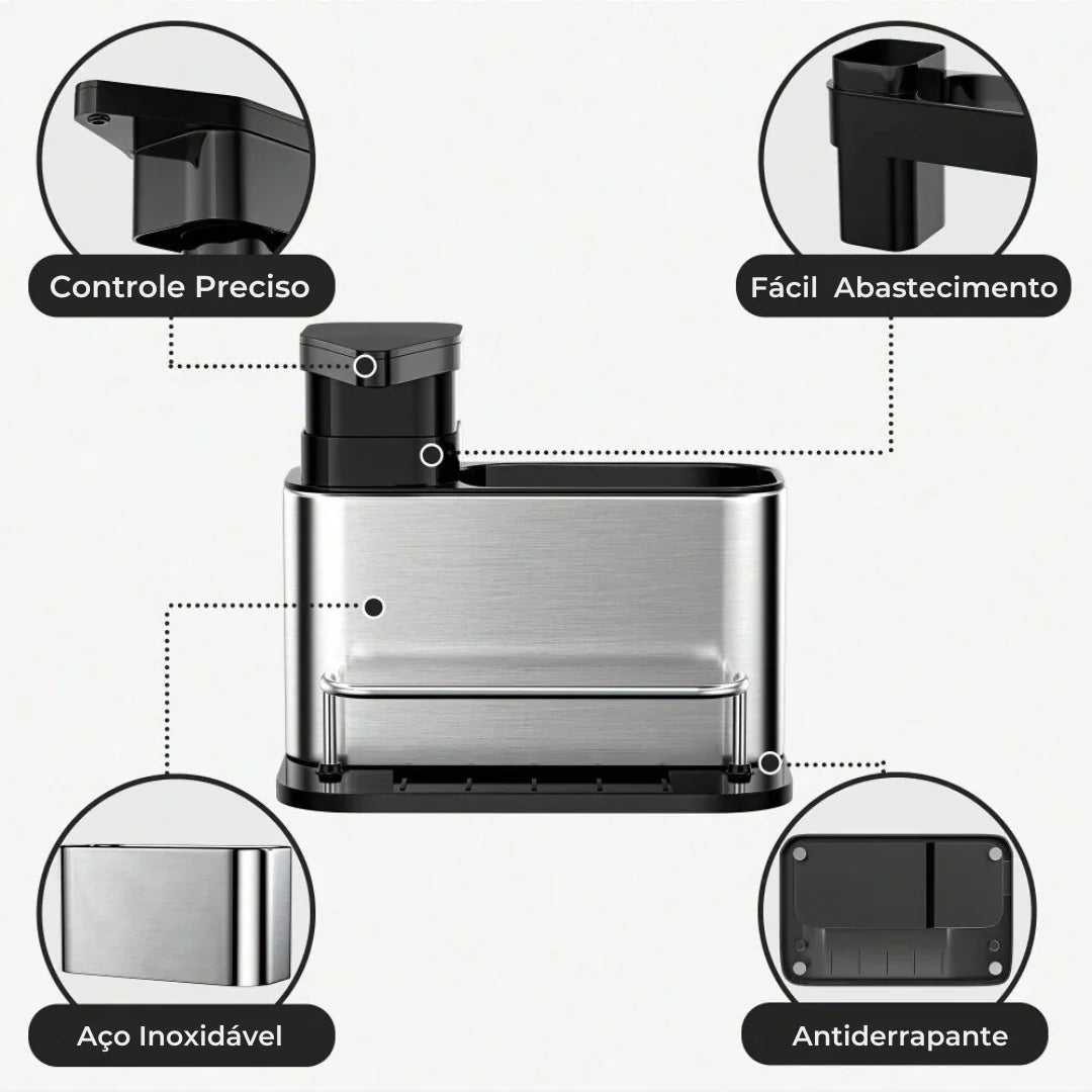 MultiFlex 3 em 1 - O Dispensador que Organiza Sua Cozinha - Entrega Grátis
