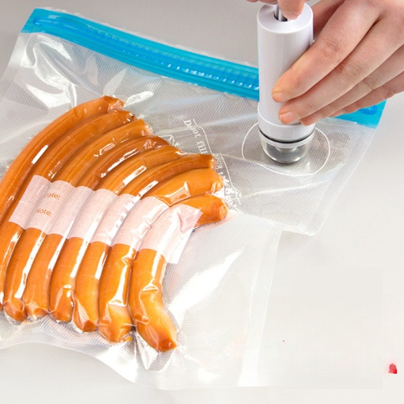 Conjunto 5 Sacos a Vácuo com Bomba Recarregável