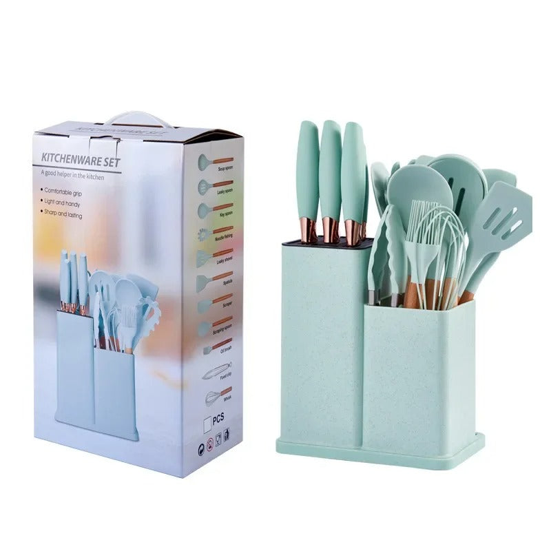 Kit Completo Jogo Utensílios de Cozinha 19 Peças