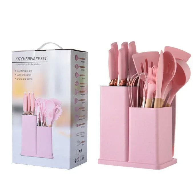 Kit Completo Jogo Utensílios de Cozinha 19 Peças