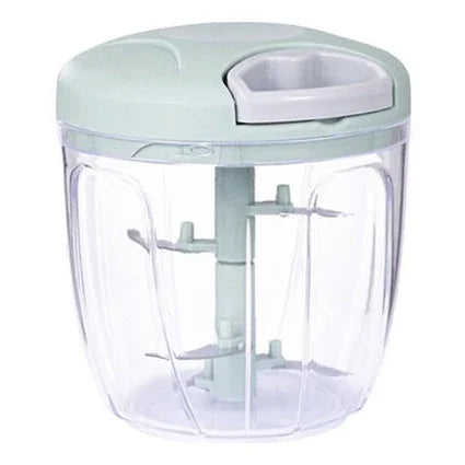 Processador Triturador Manual Grande Multiuso De Alimento 900ml Com 5 Lâminas - Tia Malu