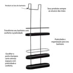 SuportBox - Suporte de Banheiro Para Box Com 3 Andares Sem Furo e Não Enferruja - Entrega Grátis