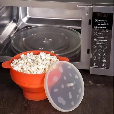 PopChef - Pipoqueira de Micro-Ondas de Silicone Prática - Entrega Grátis