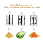 InoxSlice - Cortador de Legumes 3 em 1 - Cortador Ralador e Fatiador - Entrega Grátis