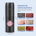 EletricGrinder - Moedor Elétrico de Temperos Com Níveis de Moagem Fino ou Grosso - Entrega Grátis