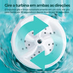 SplashClean - Mini Máquina de Lavar Roupas Panos Toalhas no Balde Portátil e Recarregável - Entrega Grátis