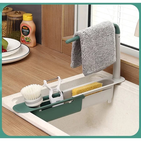 PiaFlex - Suporte Ajustável Para Pia Organizador de Pano e Utensílios - Entrega Grátis