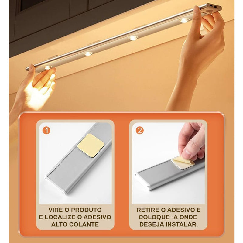 LumiFlex - Luz LED regulável em 3 cores USB recarregável - Entrega Grátis