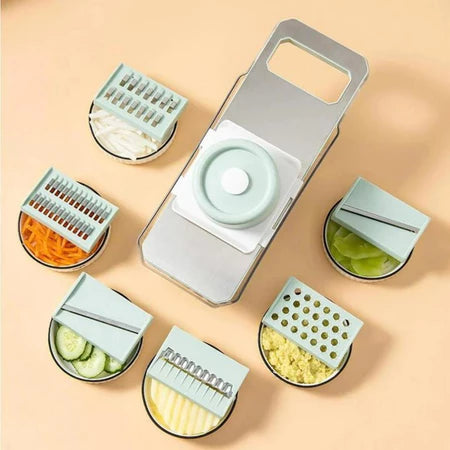 PeelMax - Fatiador de Legumes e Vegetais 5 em 1 de Aço Inox - Entrega Grátis