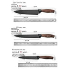 Conjunto De Facas Inox 6 Peças Antiaderente Para Cozinha