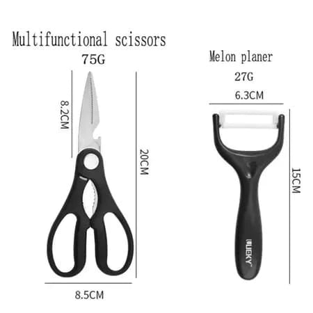 Conjunto De Facas Inox 6 Peças Antiaderente Para Cozinha