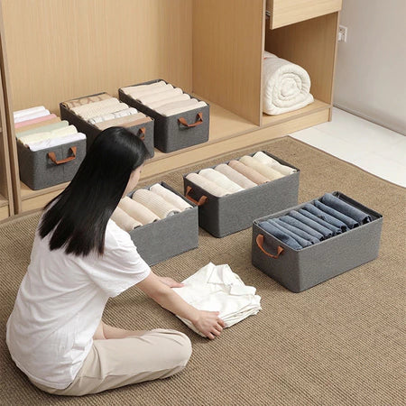 EcoBox - Caixas Organizadoras de Roupas Dobráveis Resistentes e Duráveis - Entrega Grátis