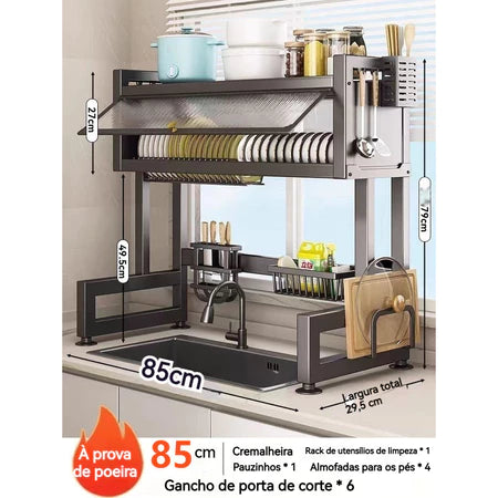 MultiFlex - Escorredor De Louça Suspenso Para Bancada de Cozinha - Entrega Grátis