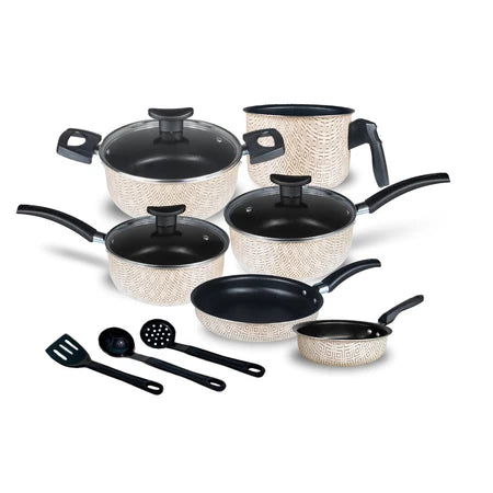 Jogo de Panelas Antiaderente 9 Peças Tampa Vidro