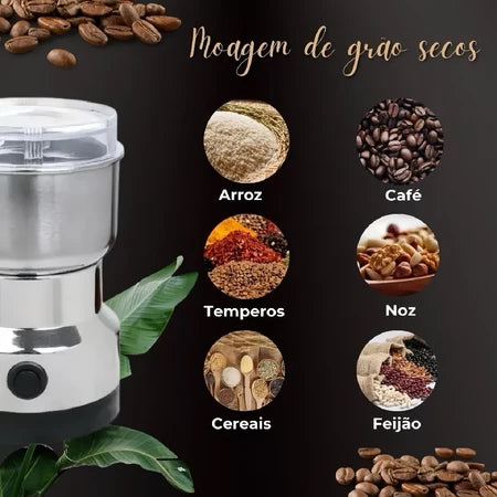 InoxGrinder - Moedor Multifuncional Elétrico de Grãos e Especiarias - Entrega Grátis
