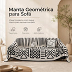 Manta de Luxo Gigante Estampa Geométrica Super Macia - Entrega Grátis