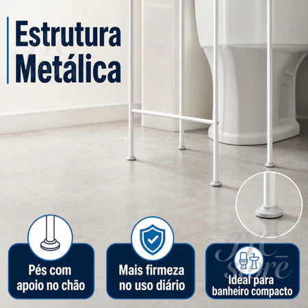 PratFlex - Prateleira Organizadora Multifuncional Com 3 Andares Para Banheiro - Entrega Grátis