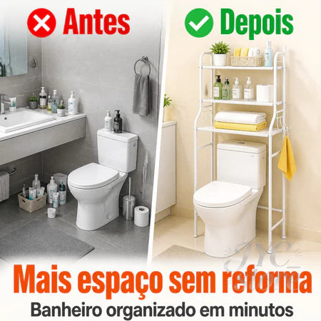 PratFlex - Prateleira Organizadora Multifuncional Com 3 Andares Para Banheiro - Entrega Grátis