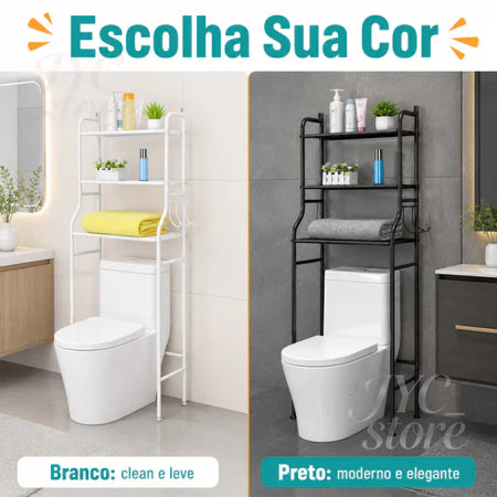 PratFlex - Prateleira Organizadora Multifuncional Com 3 Andares Para Banheiro - Entrega Grátis