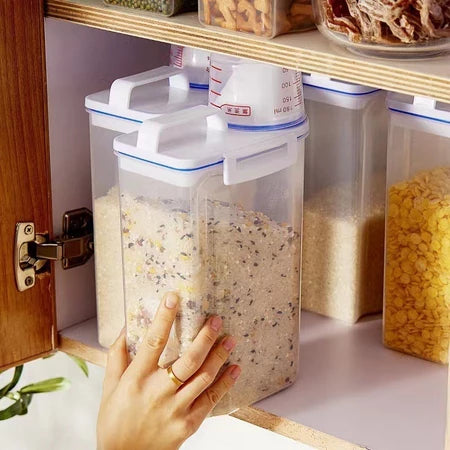 Potes Herméticos Com Medidor Integrado Para Alimentos e Condimentos - Entrega Grátis