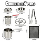 InoxFry - Fritadeira Profunda de Aço Inoxidável 1300ml Com Cesto de Fritura e Pinças Para Alimentos - Entrega Grátis