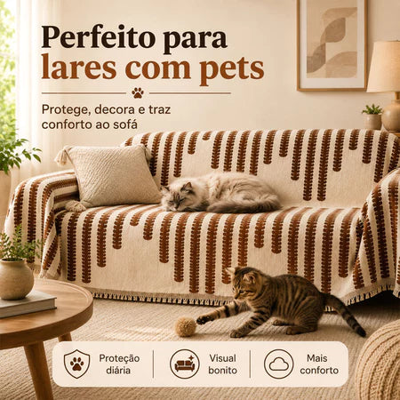 Manta de Luxo Estampa de Linhas Super Macia - Entrega Grátis
