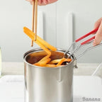 InoxFry - Fritadeira Profunda de Aço Inoxidável 1300ml Com Cesto de Fritura e Pinças Para Alimentos - Entrega Grátis