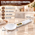 ChefPro - Colher Digital de Pesar 0,1-500g Com Display LCD - Entrega Grátis