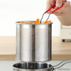InoxFry - Fritadeira Profunda de Aço Inoxidável 1300ml Com Cesto de Fritura e Pinças Para Alimentos - Entrega Grátis