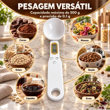 ChefPro - Colher Digital de Pesar 0,1-500g Com Display LCD - Entrega Grátis