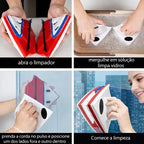 CleanGrip - Limpador Magnético De Vidros e Janelas Limpeza Com Total Segurança - Entrega Grátis