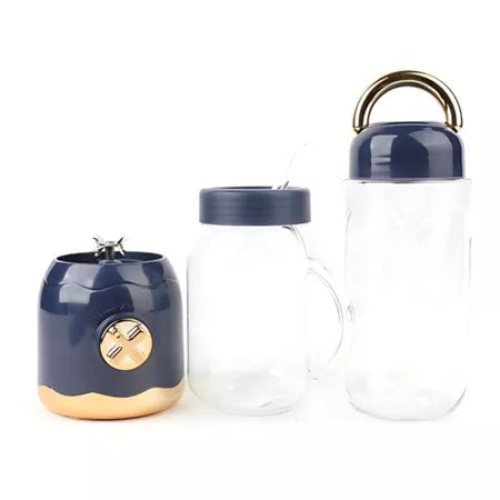 BlenderMix - Mini Liquidificador Portátil Com 10 Lâminas + Brindes Copo Caneca Canudo - Entrega Grátis