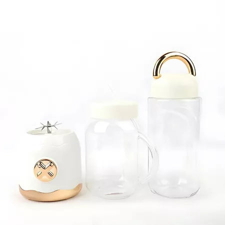 BlenderMix - Mini Liquidificador Portátil Com 10 Lâminas + Brindes Copo Caneca Canudo - Entrega Grátis