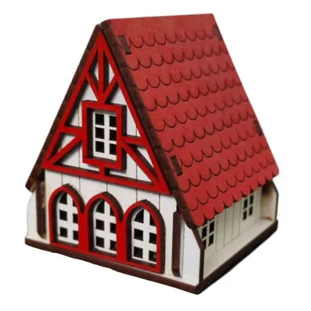 Kit Vila Natalina 7 Peças em Madeira Para Decoração Lindas e Ricas em Detalhes - Entrega Grátis