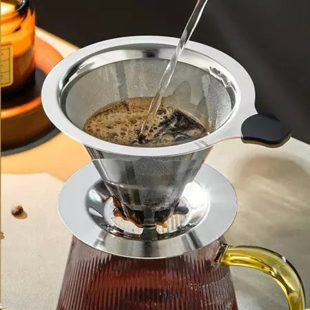 PraticCoffee - Filtro Coador de Café de Aço Inox Reutilizável - Entrega Grátis