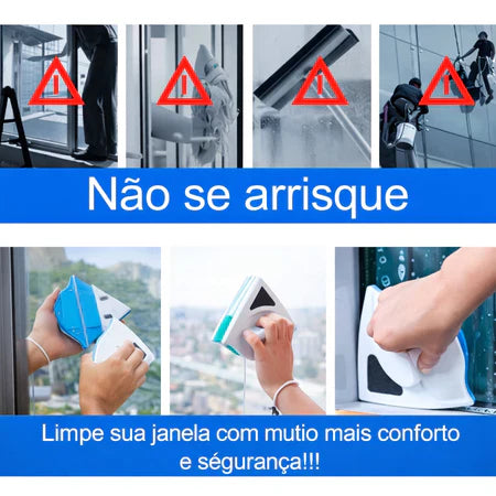 CleanGrip - Limpador Magnético De Vidros e Janelas Limpeza Com Total Segurança - Entrega Grátis